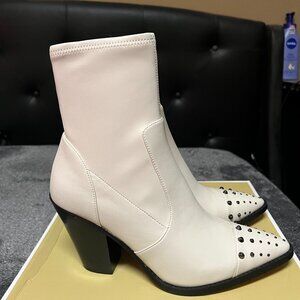Michael Kors - Dover Studded Leather Heeled Booties